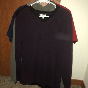 Calvin Klein Designer Long Sleeve V Neck